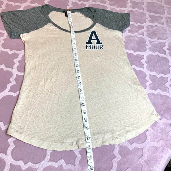 J. Crew linen Amour baseball tee sz S - Picture 5 of 6